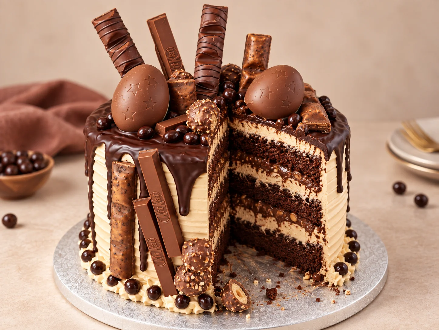 Chocolate por dentro, con sus capas y relleno artesanal